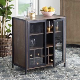 black and wood cabinet from World Market