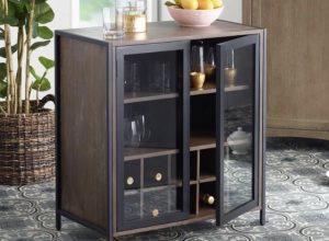 black and wood cabinet from World Market