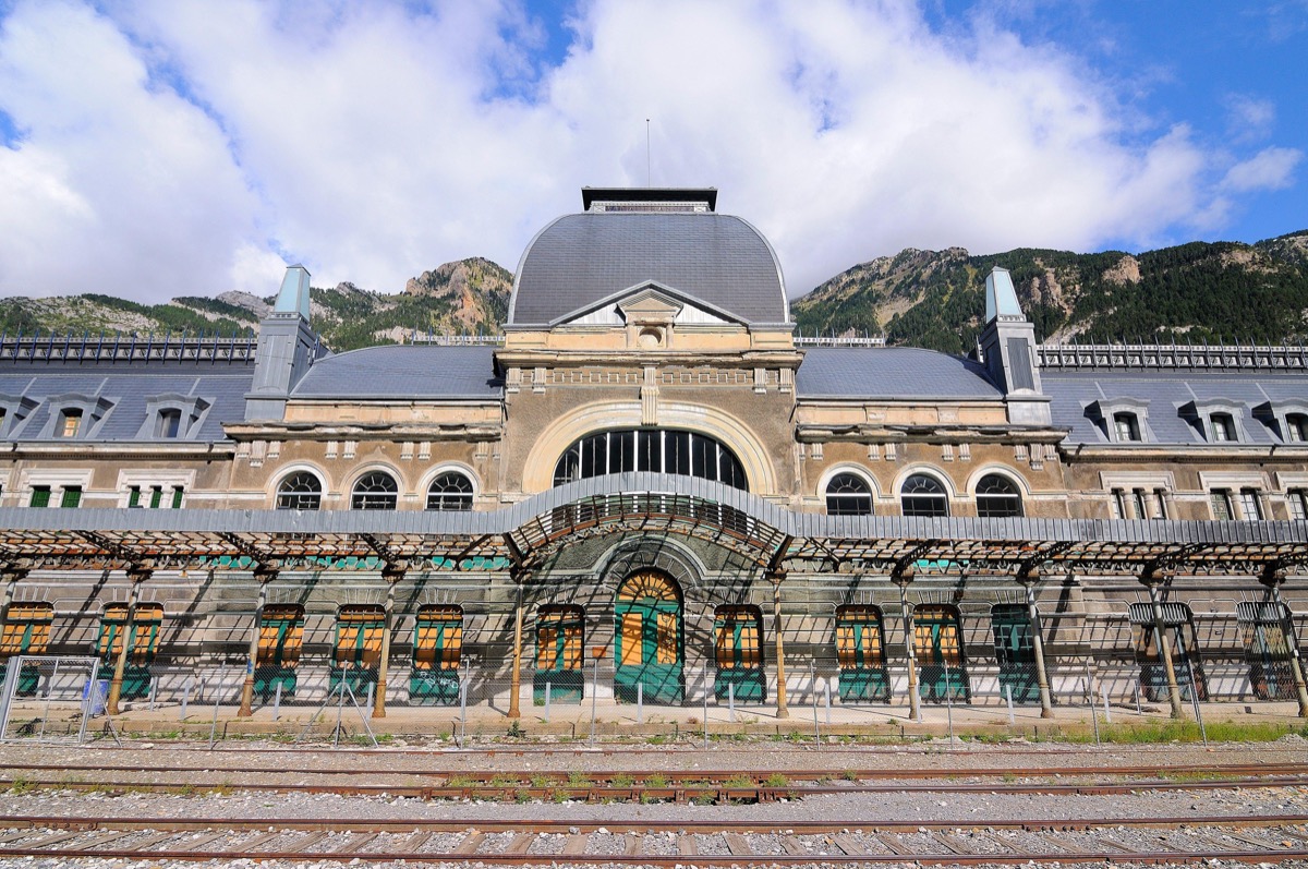 Canfranc International Train Station in the Pyrenes. Canfranc