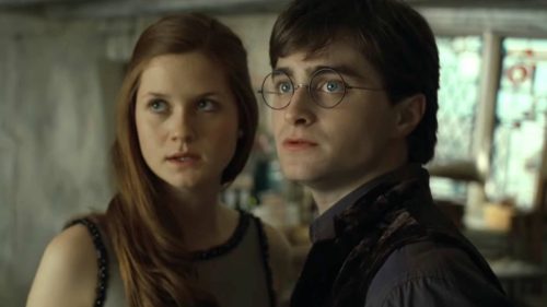 Bonnie Wright and Daniel Radcliffe in Harry Potter and the Deathly Hallows
