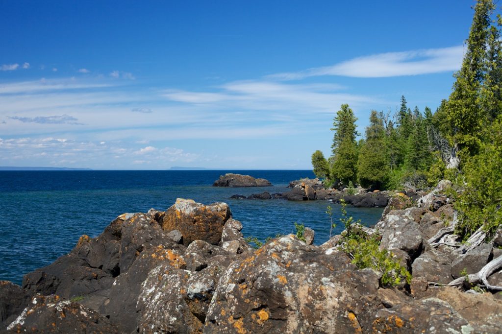 Lake Superior Michigan, Isle Royale National Park rocky cove