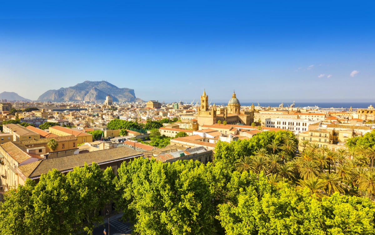 Panoramic view of Palermo, Sicily.