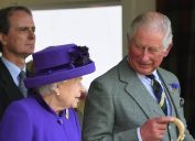 Queen Elizabeth II attends The Braemar Gathering with Prince Charles, The Prince of Wales, in 2019