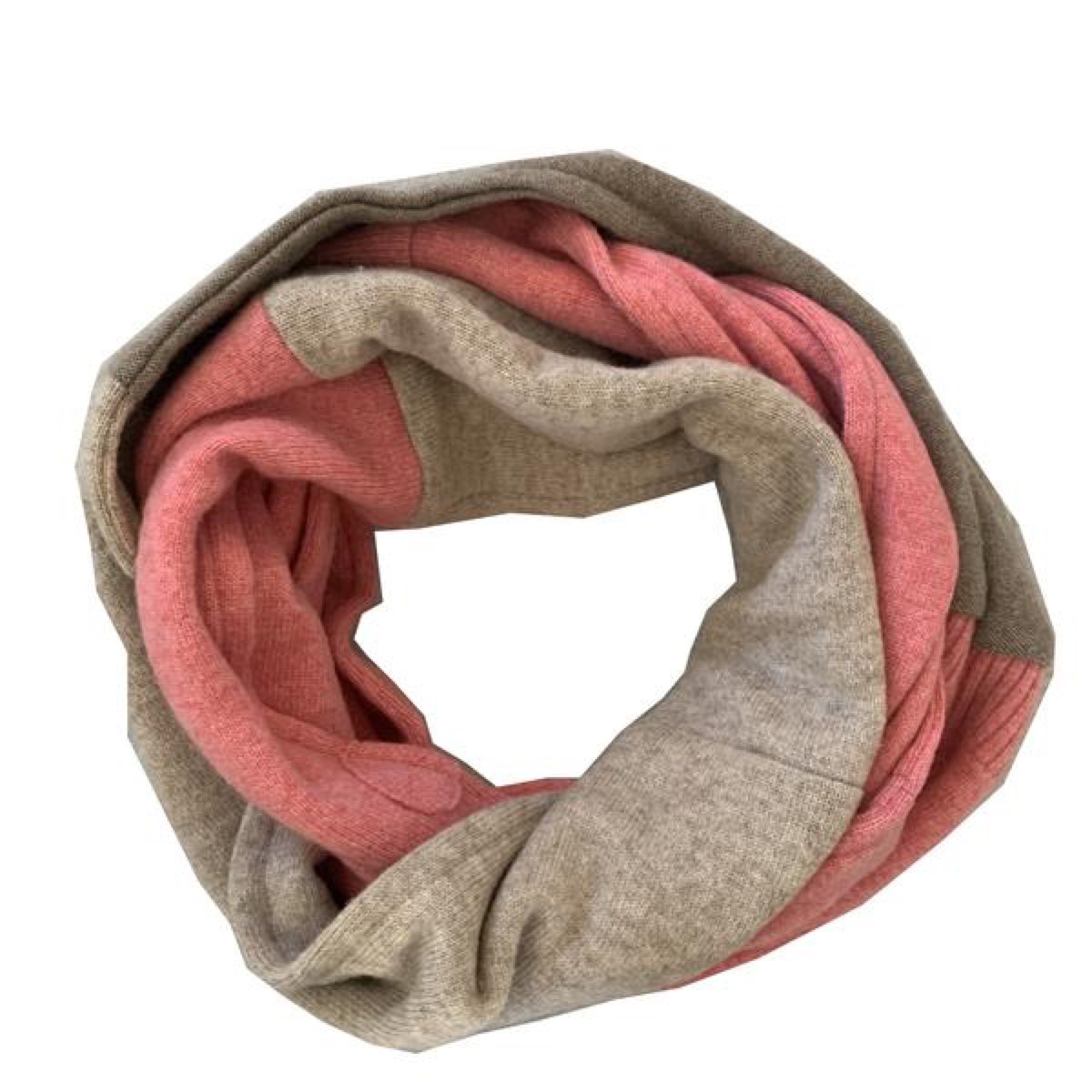 pink and gray scarf