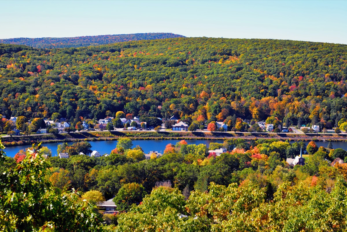 Autumn landscape in Connecticut River Valley