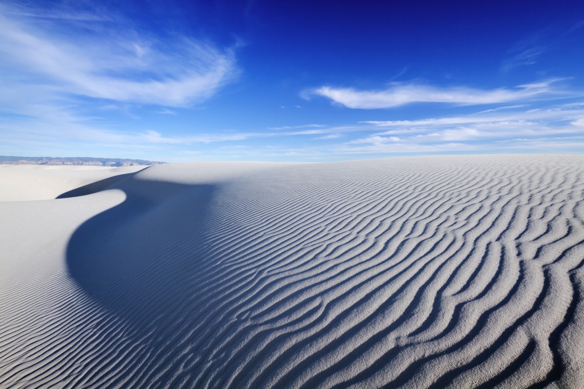 Sand dunes at White Sands National Monument