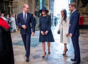 The Duke and Duchess of Cambridge, Prince Harry and Meghan Markle attend the Commonwealth Service at Westminster Abbey, London in 2018