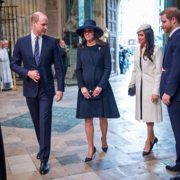 The Duke and Duchess of Cambridge, Prince Harry and Meghan Markle attend the Commonwealth Service at Westminster Abbey, London in 2018