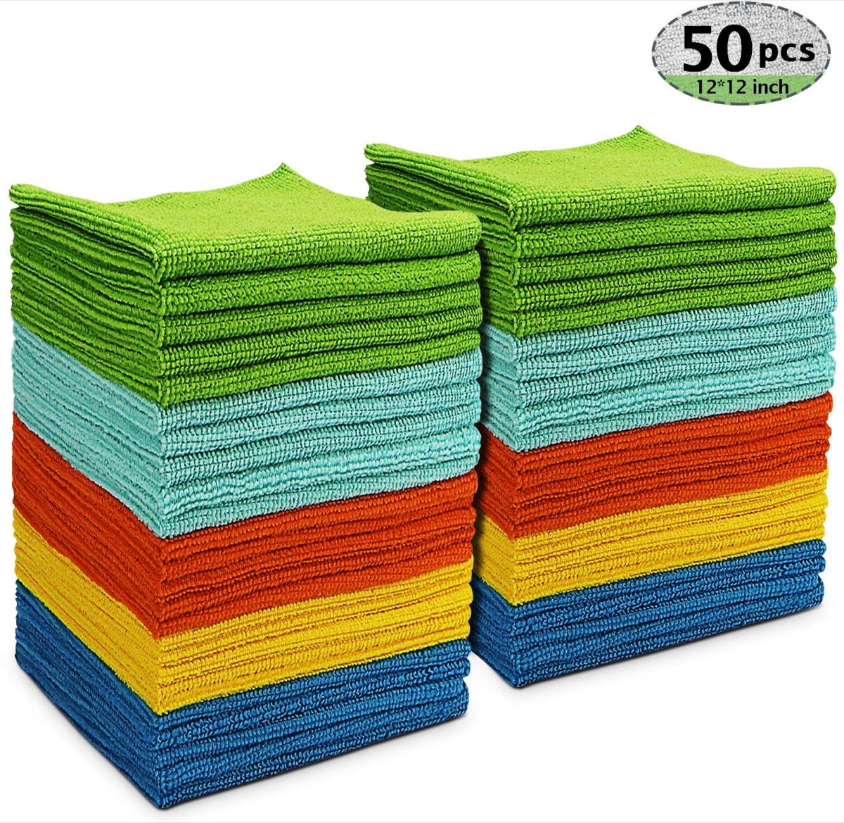 50 pack of colorful towels