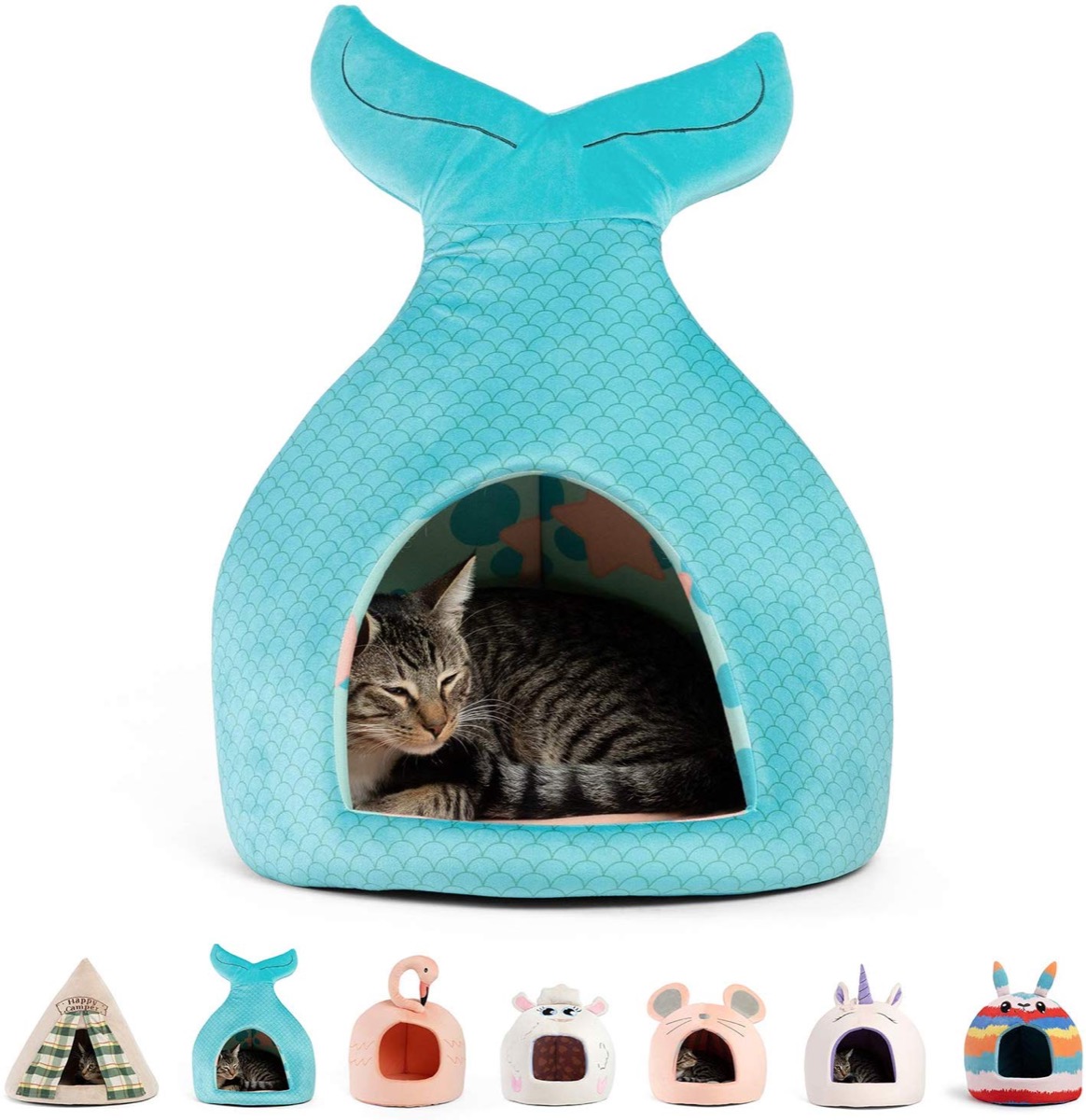 Mermaid tail novelty cat hut Amazon pet gifts