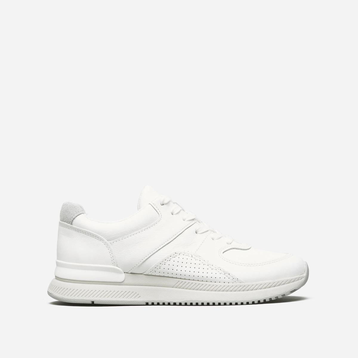 White sneaker on white background