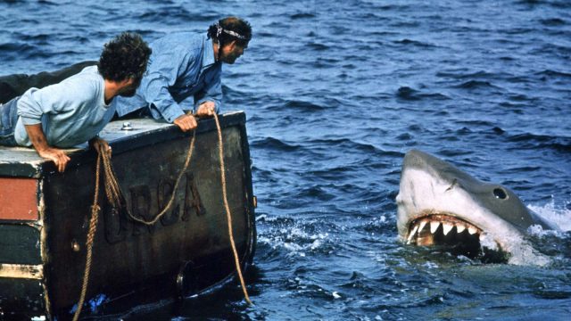 Richard Dreyfuss and Robert Shaw in Jaws
