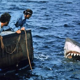 Richard Dreyfuss and Robert Shaw in Jaws