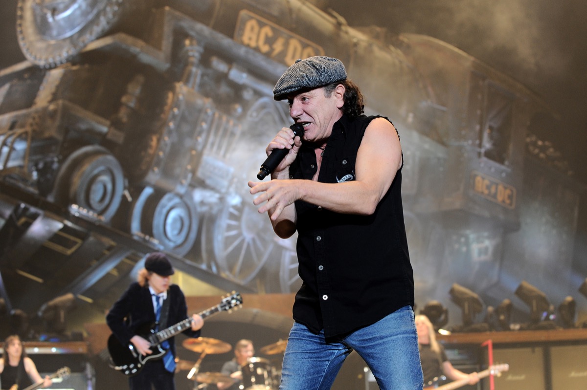 ac/dc band on the stage performing