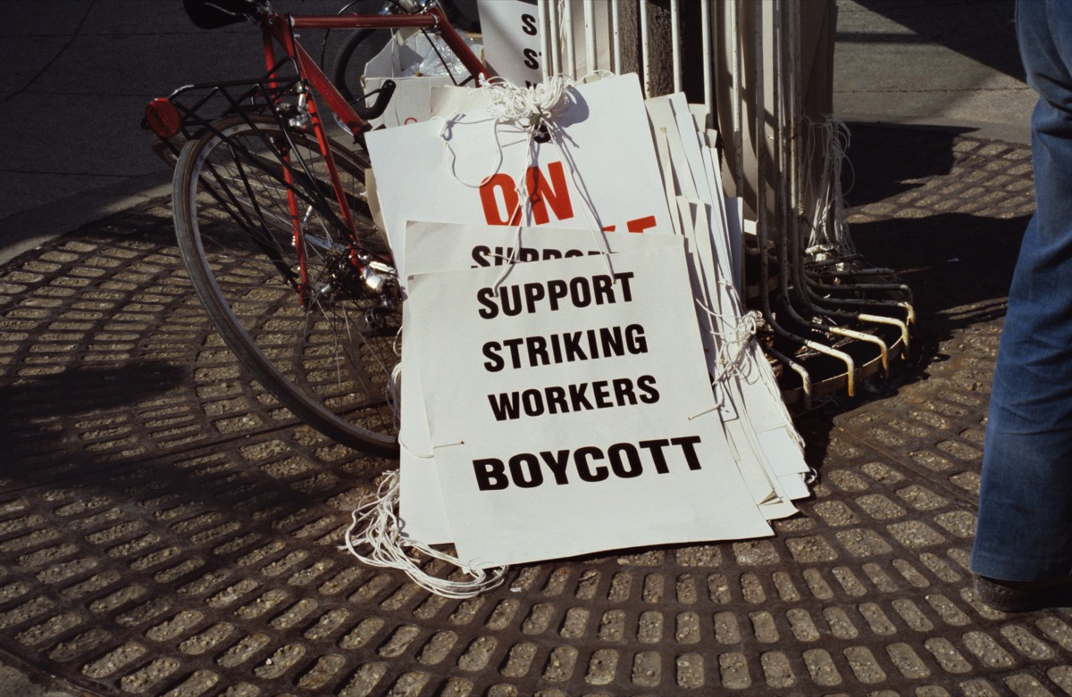 boycott strike signs