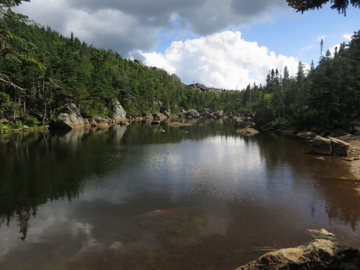 Glacial lake at Carter Notch in the White Mountain National Forest in New Hampshire.