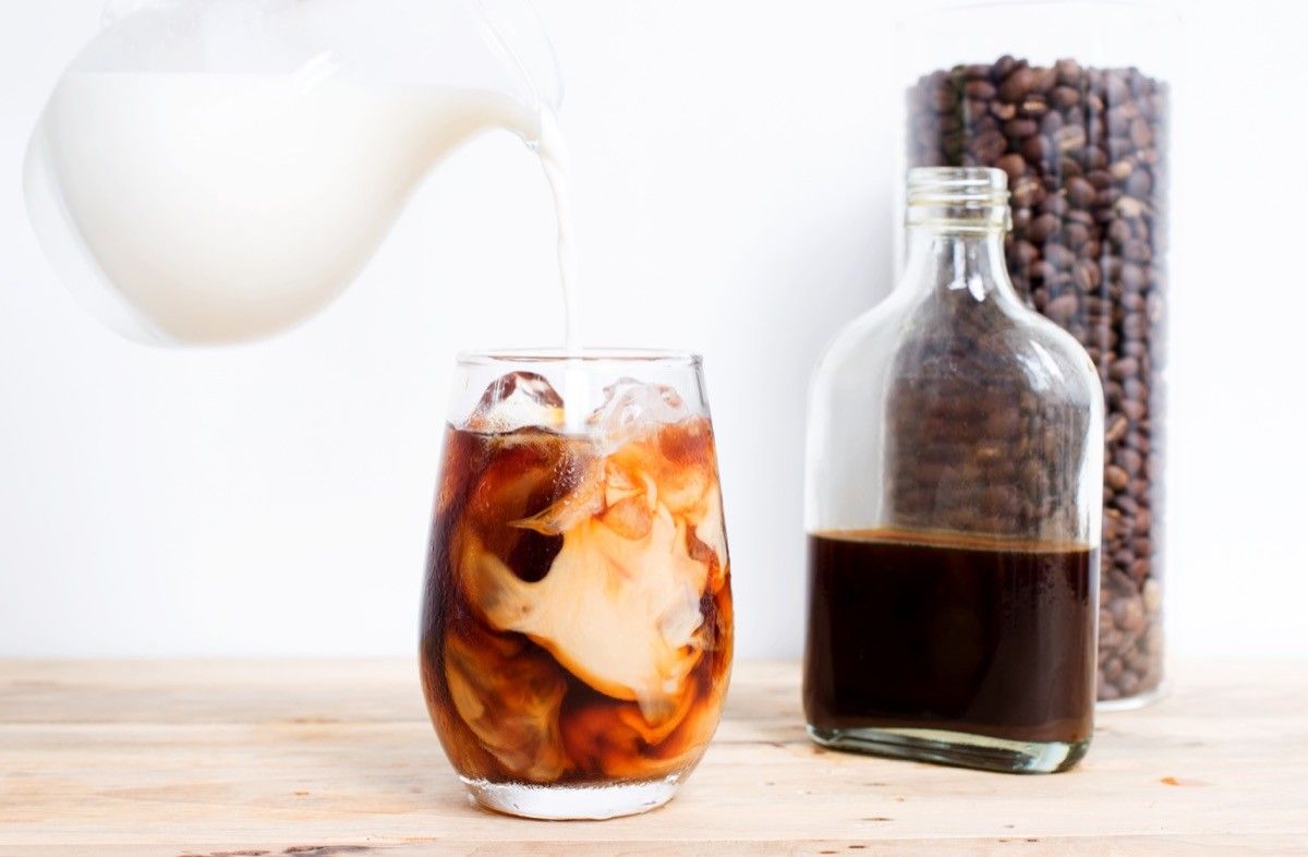 Cold brew coffee with cream