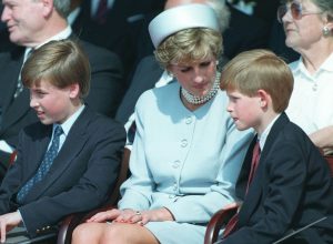 Prince Harry, Princess Diana, and Prince Harry in 1996