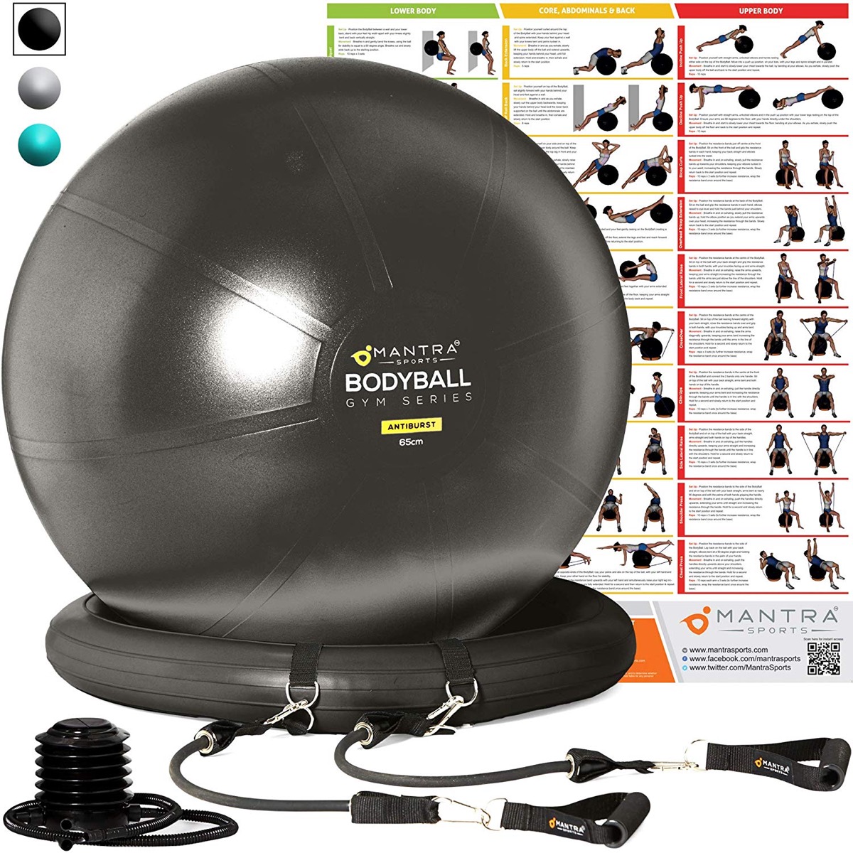 black exercise ball chair
