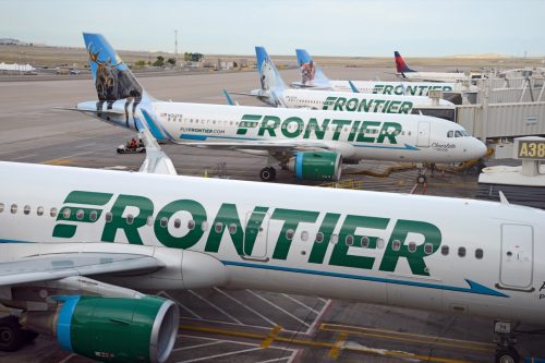 frontier airline planes
