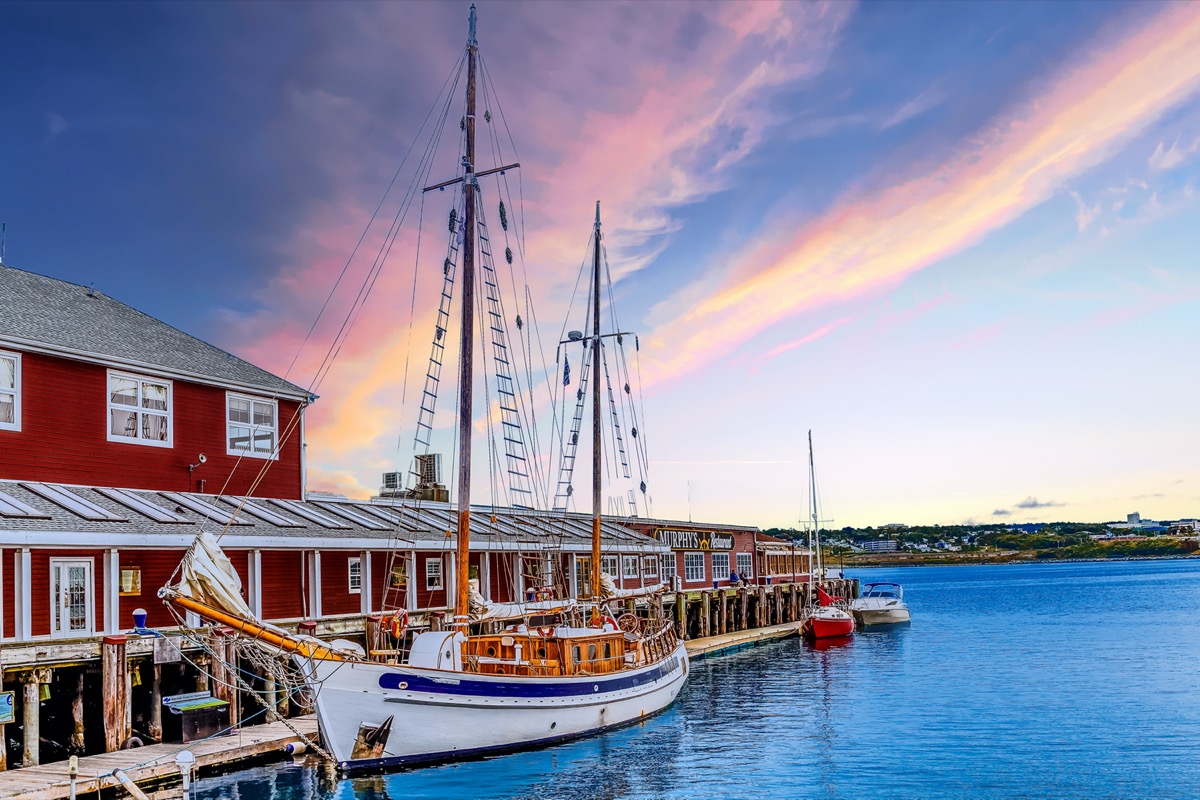 sailboat in a harbor in halifax