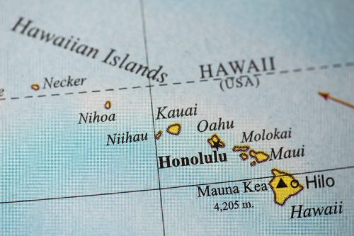 hawaii islands on map