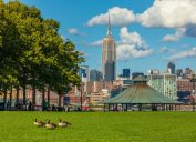 New Jersey, located on Upper New York Bay in Jersey City, opposite both Liberty Island and Ellis Island.