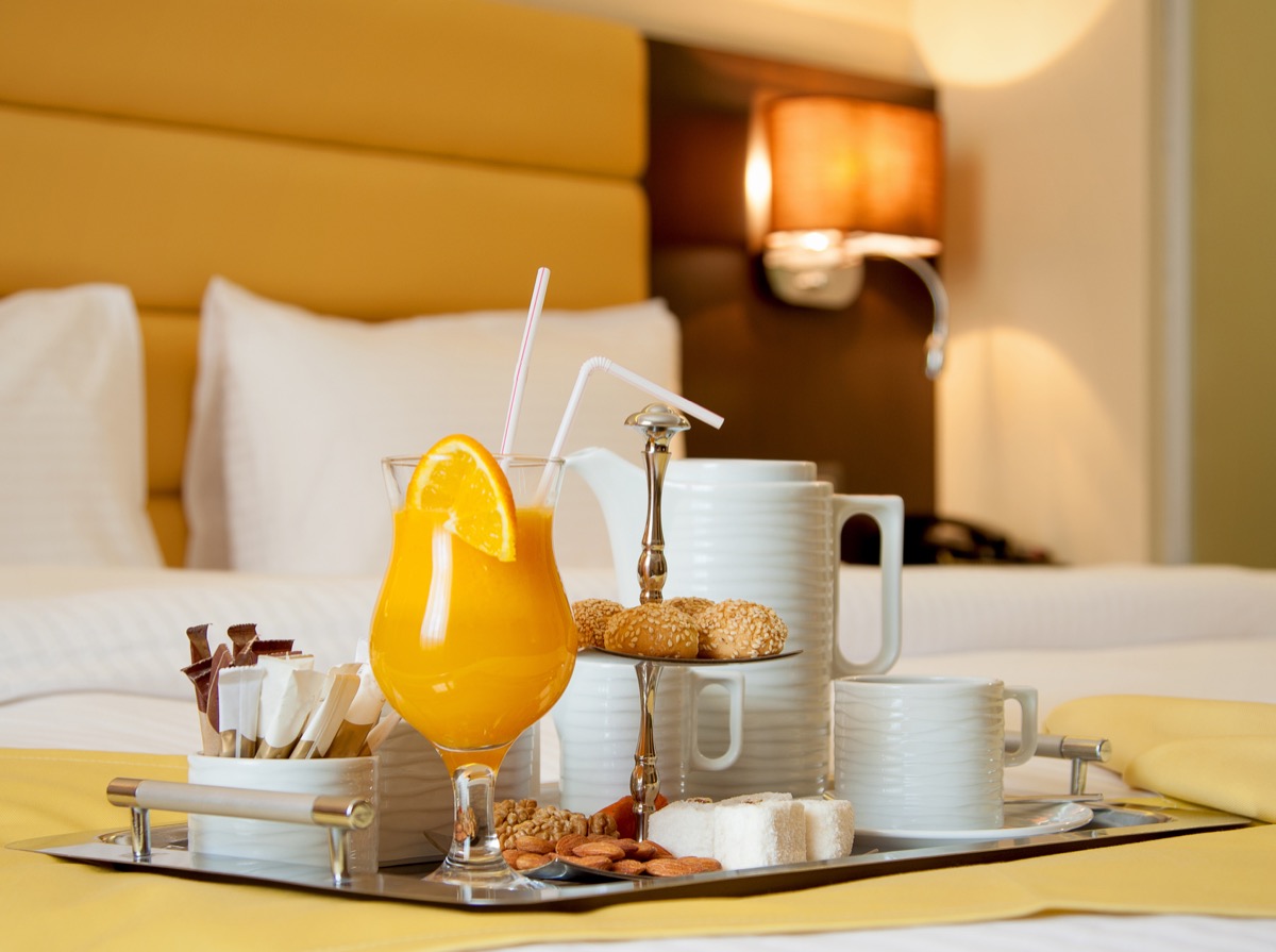 hotel breakfast-in-bed