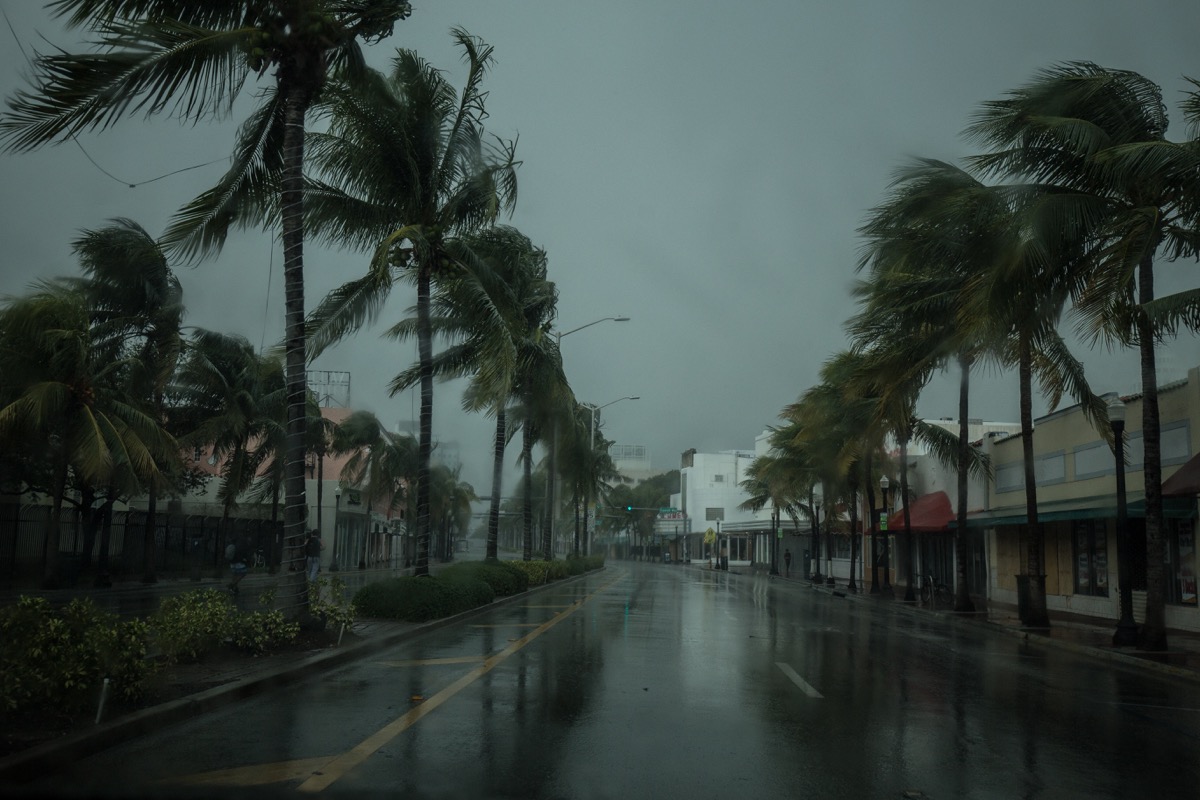 Hurricane in Miami Florida