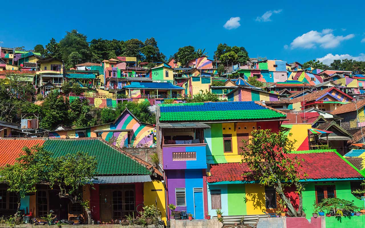 rainbow village in indonesia