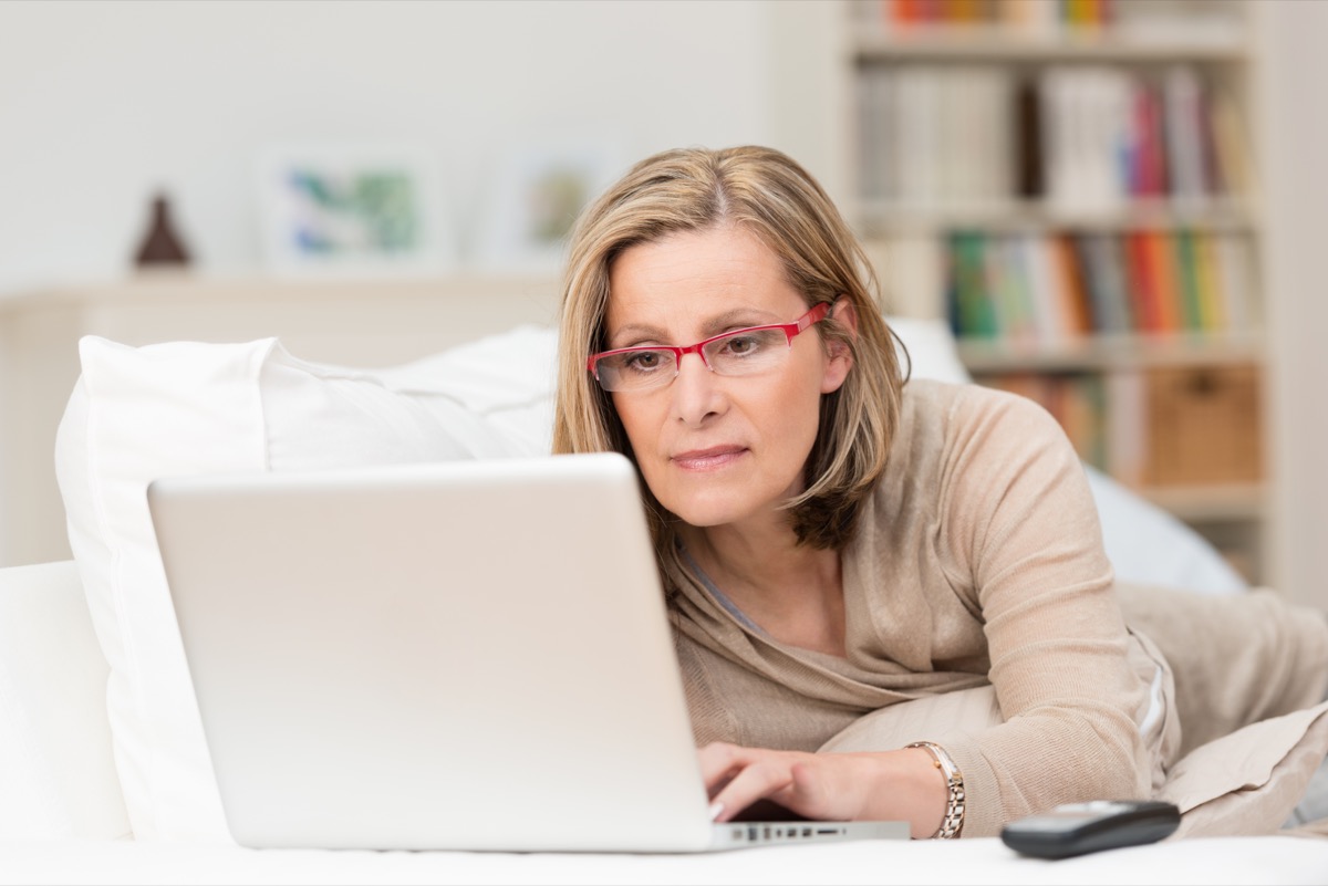 Older woman on laptop
