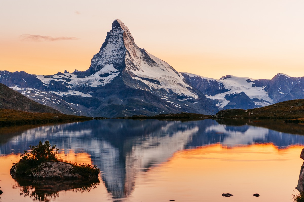 The Matterhorn at sunset.
