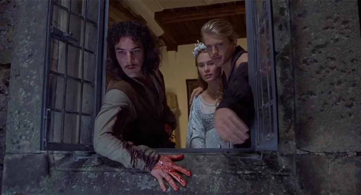 Mandy Patinkin, Robin Wright, and Cary Elwes in The Princess Bride