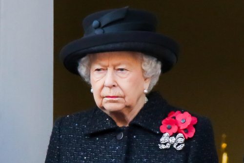 Queen Elizabeth II attends the annual Remembrance Sunday memorial at The Cenotaph, in Whitehall, London in Nov. 2019