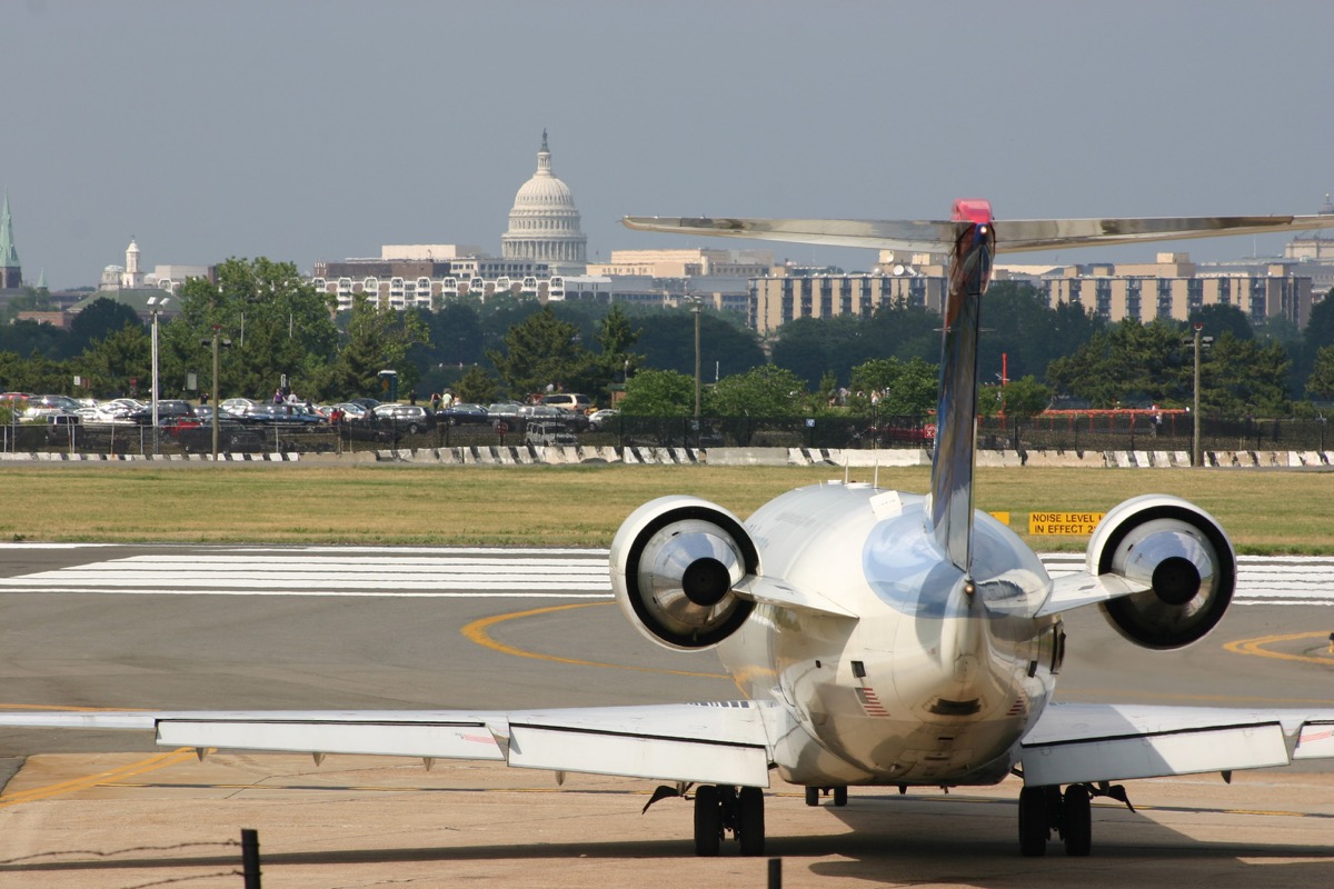 Ronald Reagan Intl. Airport With Capitol Hill in the Background