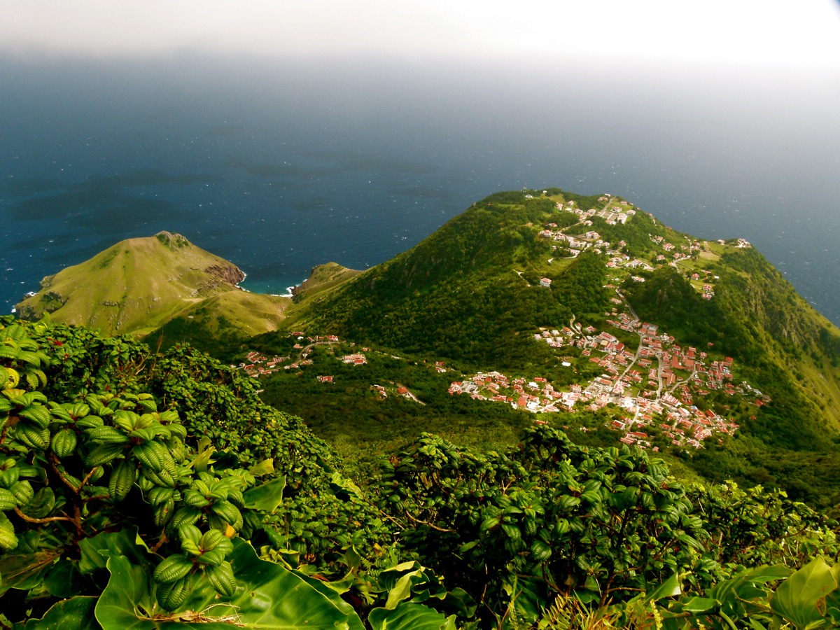The view of Saba from the top