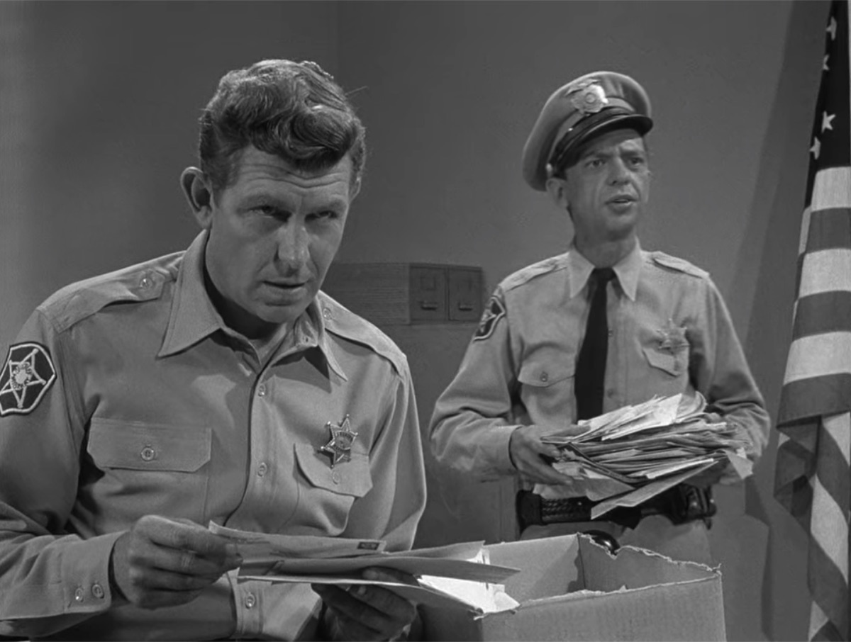 Andy Griffith and Don Knotts in The Andy Griffith Show
