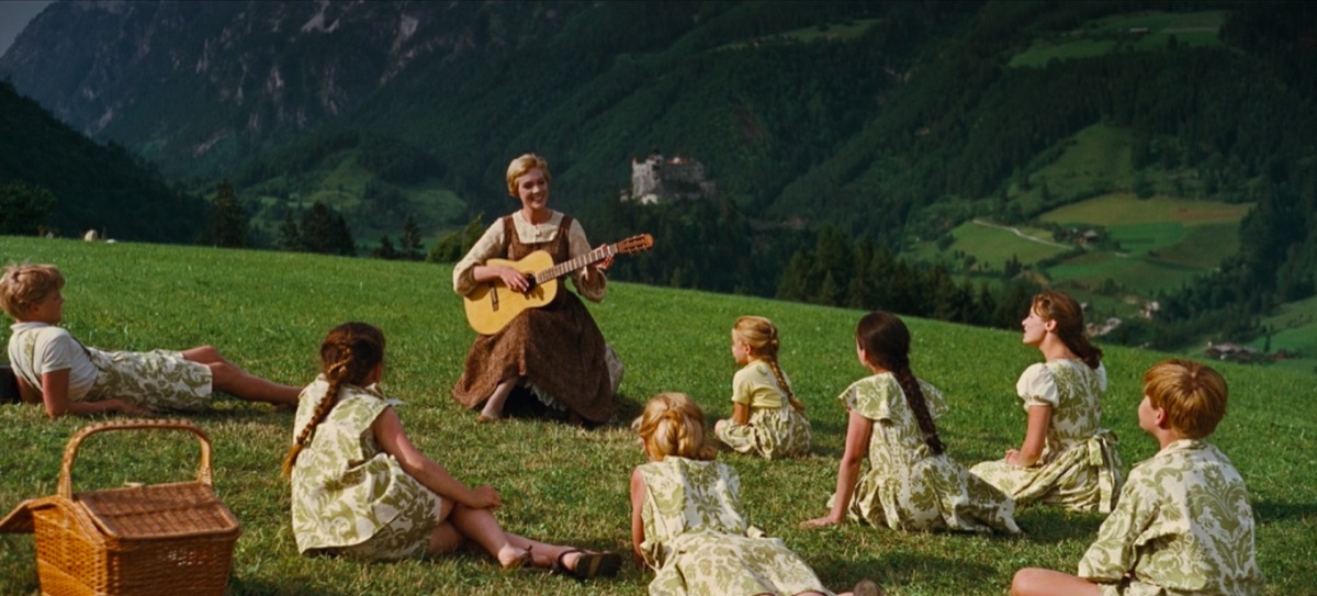 Julie Andrews and cast in The Sound of Music