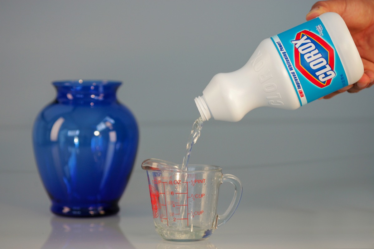 Measuring bleach to dilute it and use as a disinfectant