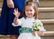 Princess Charlotte at the wedding of Princess Eugenie of York and Jack Brooksbank in Windsor