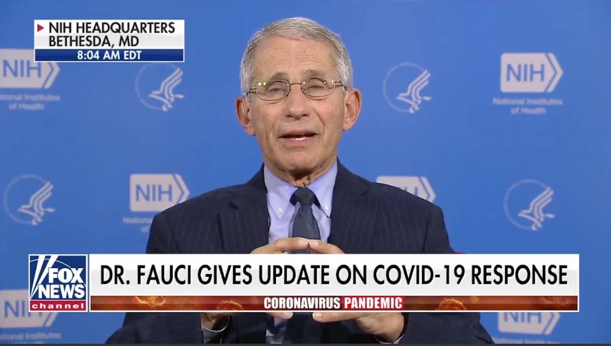 dr. anthony fauci appears on fox and friends re: reports that hydroxychloroquine cures coronavirus