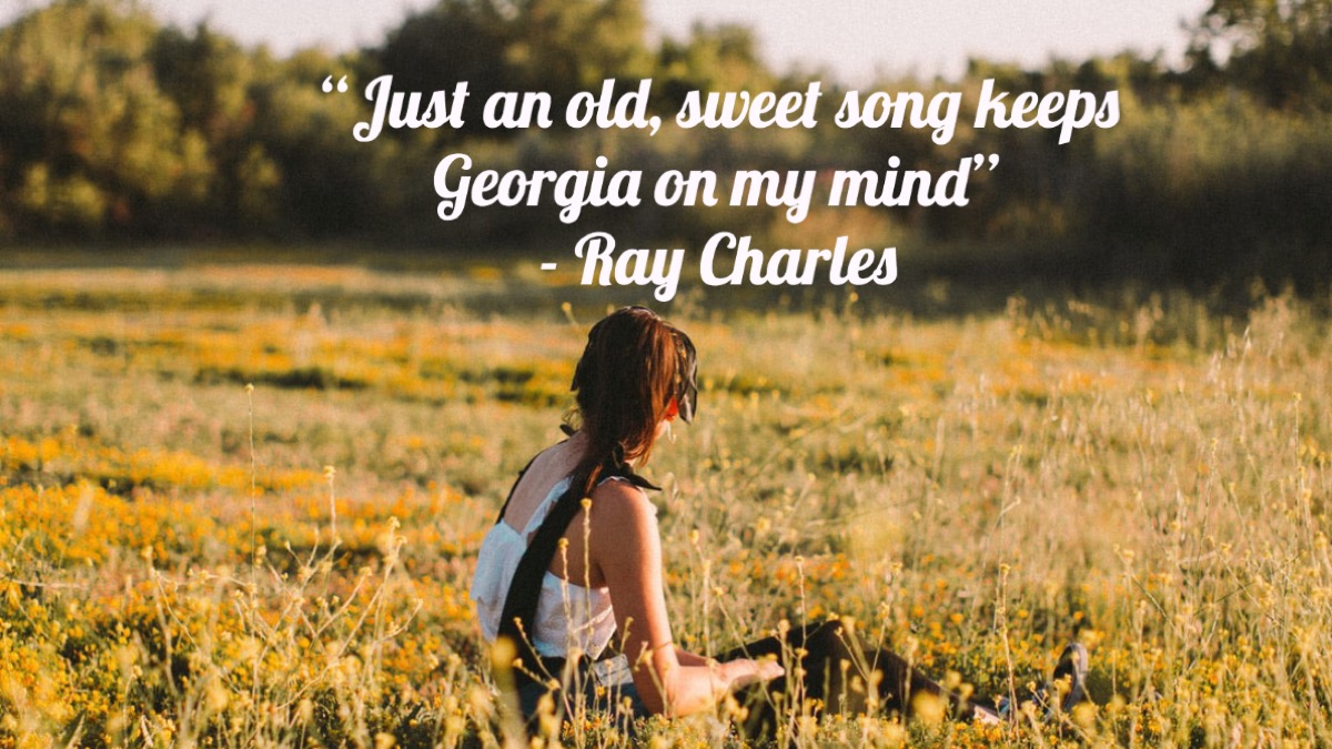 Georgia on my mind lyrics Ray Charles