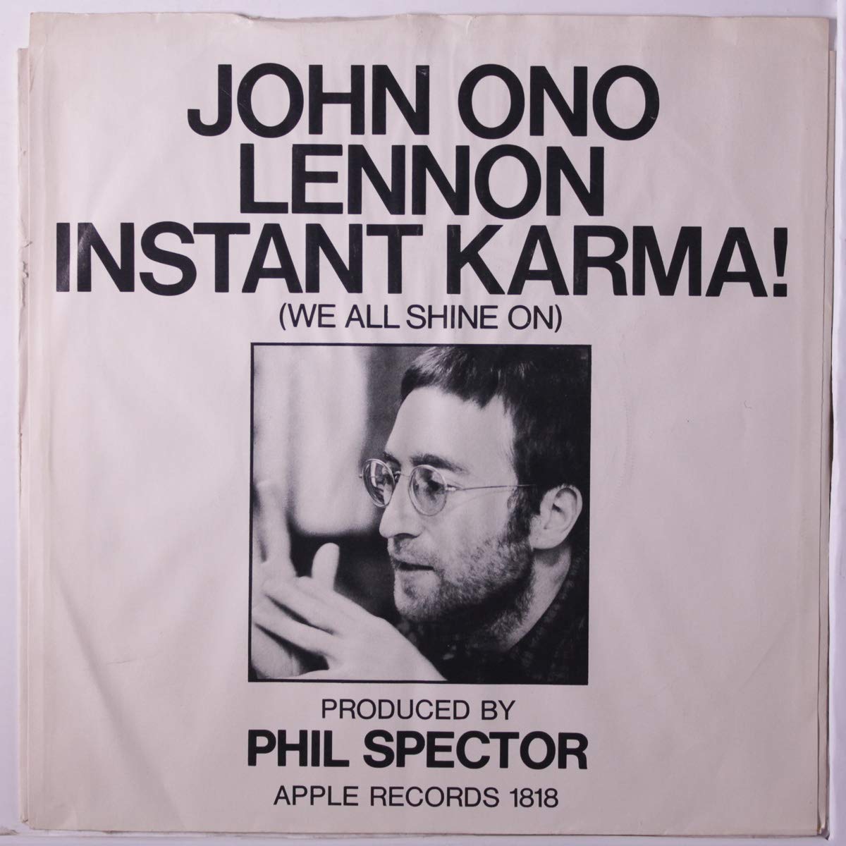 john lennon album cover for "instant karma"