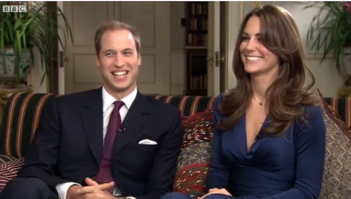 William and Kate smiling during their first interview together with the BBC in 2010