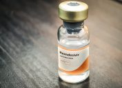 remdesivir vial on table, potential coronavirus treatment