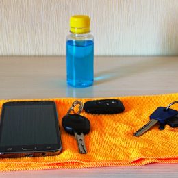 Sanitizing keys and cell phone