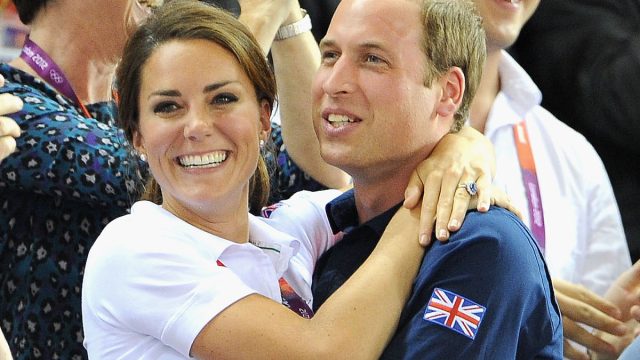 Catherine, Duchess of Cambridge and Prince William, Duke of Cambridge during Day 6 of the London 2012 Olympic Games at Velodrome on August 2, 2012 in London, England.