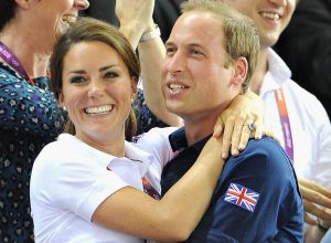 Catherine, Duchess of Cambridge and Prince William, Duke of Cambridge during Day 6 of the London 2012 Olympic Games at Velodrome on August 2, 2012 in London, England.