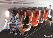 Glassafe airplane seat designed by Aviointeriors