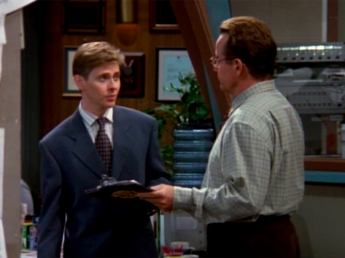 Dave Foley and Phil Hartman in NewsRadio 